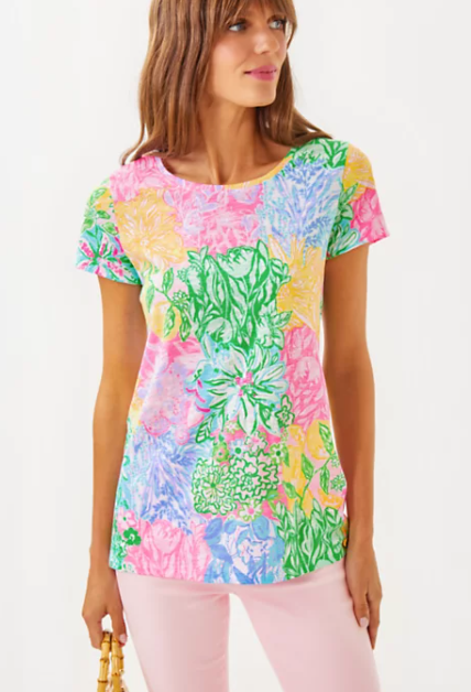 Etta Scoop-Neck | Multi Bright Delight Patch