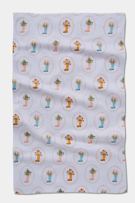 Geometry Tea Towel | Rainboots in Bloom