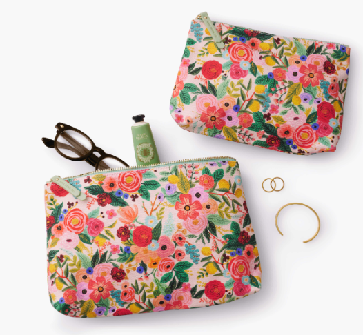 Garden Party Zippered Pouch Set
