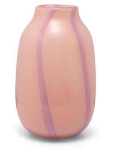 Med 11" Pink Stripe Vase