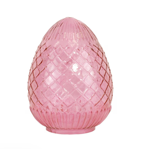 Pink 8" Annalise Glass Egg