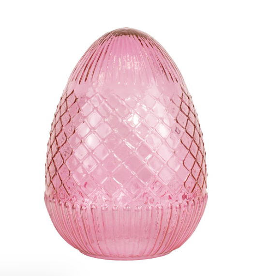Pink 10" Annalise Glass Egg