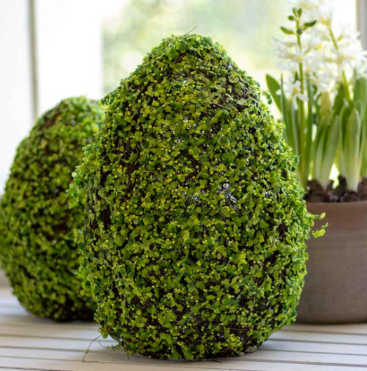 Lg 15" Belmont Faux Green Egg