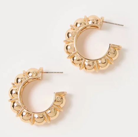 Bright Delight Hoop Earrings |  Gold Metallic