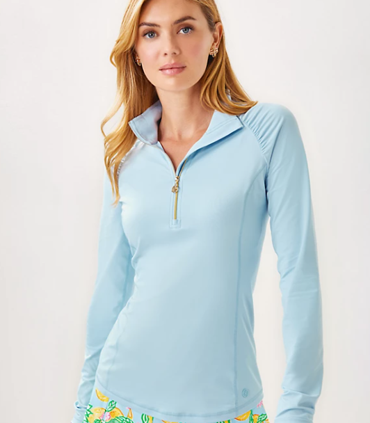 Justine Half Zip UPF50 Pullover | Bluette