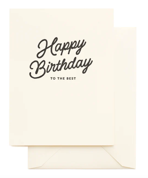 Black Script Happy Birthday Card
