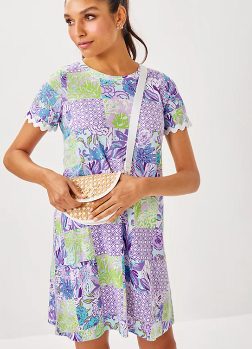 Cody Short Sleeve Dress | Multi Juicy Story Patch