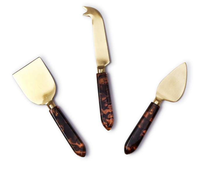 Tortoise Swirl Cheese Knife Set