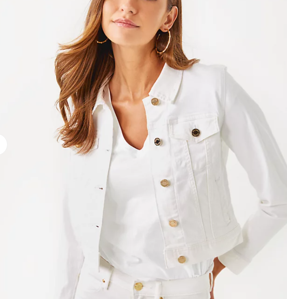 Seaspray Denim Jacket | Resort White