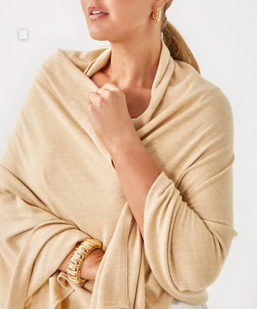 Lanelle Wrap | Heathered Sand Bar Metallic