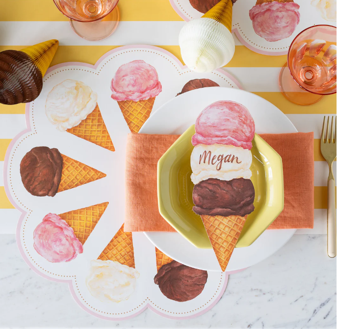 Die Cut Ice Cream Placemat