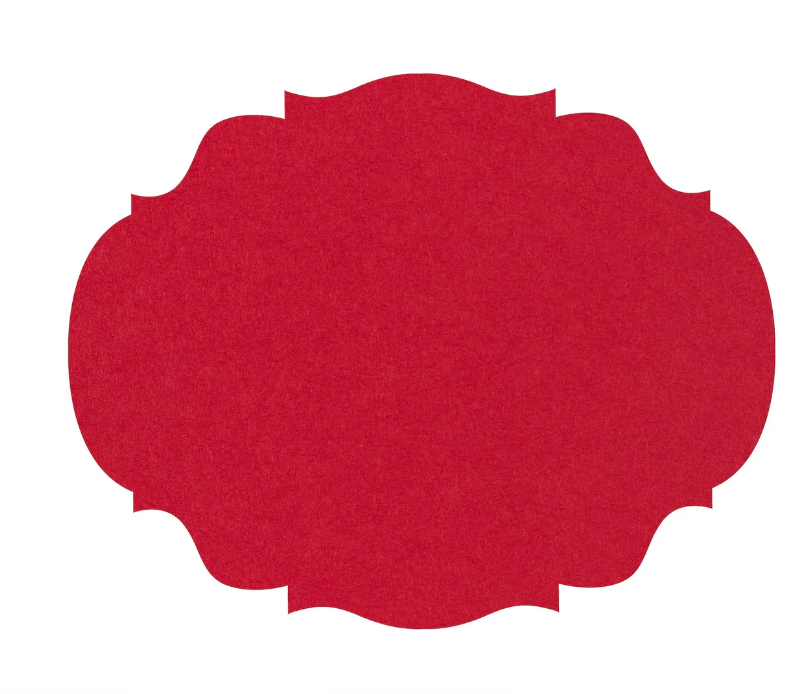 Die Cut Red French Frame Placemat