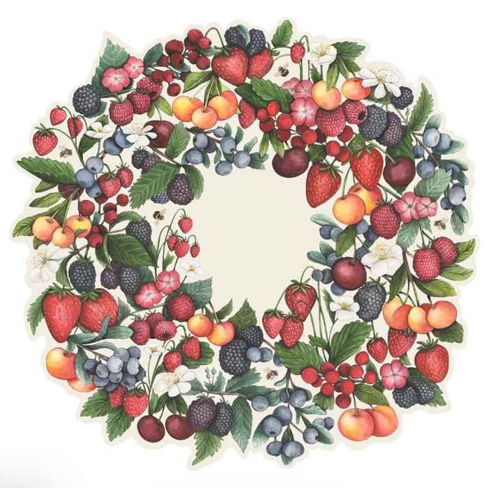 Die Cut Berry Wreath Placemats