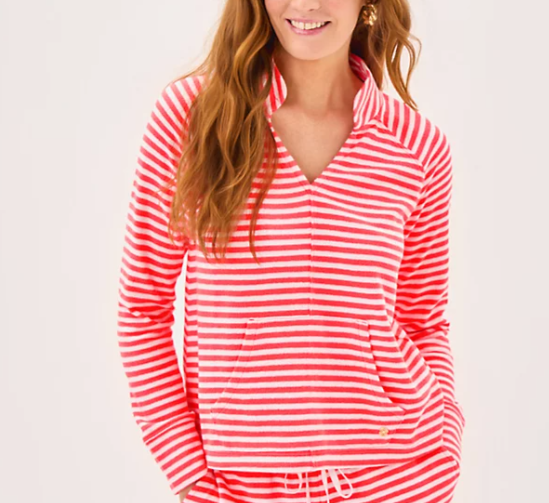 Cassi Popover | Cane Coral St Tropez Stripe