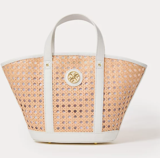 Mini Wintour Cane Bag | Sand Bar X Resort White