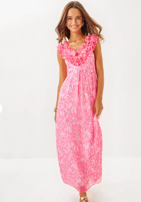Amber Maxi Dress | Rousseau Pink Tulip To Tango