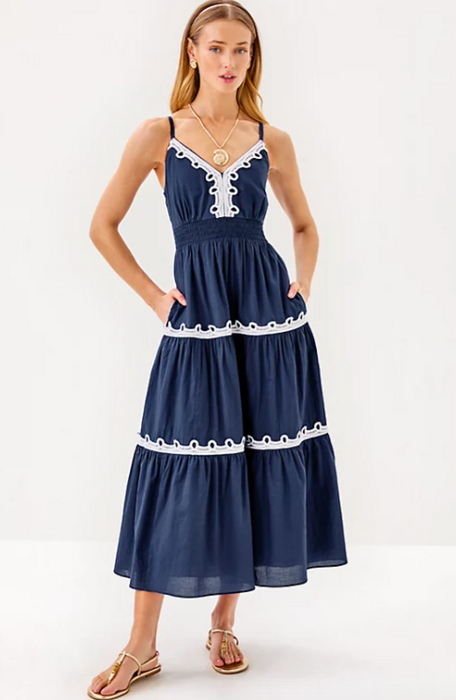 Zanna Midi Dress | Sapphire Pool