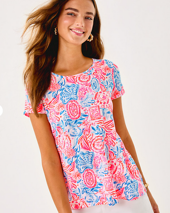 Etta Scoop Neck | White Lil Sun Sea Sand