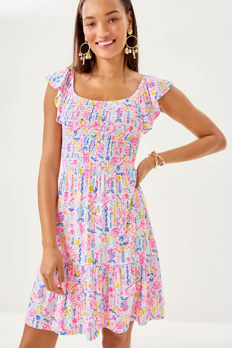Jilly Smocked Dress | Multi Summer Serenade
