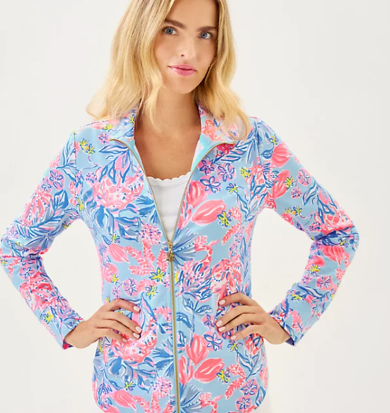 Leona UPF 50+ Zip-up | Multi Elephant Splash