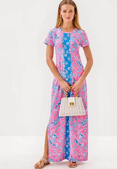 UPF 50+Kaden Maxi Dress | Rousseau Pink Barefoot Beachcombers