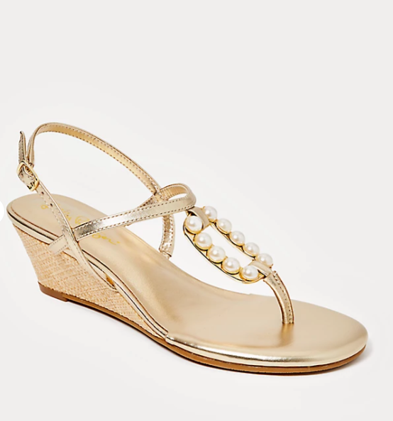 Good as Gold Pearl Wedge | Gold Metallic
