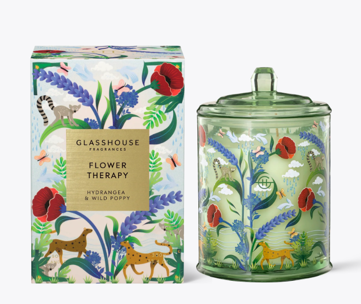 Glasshouse 13.4oz Candle | Flower Therapy