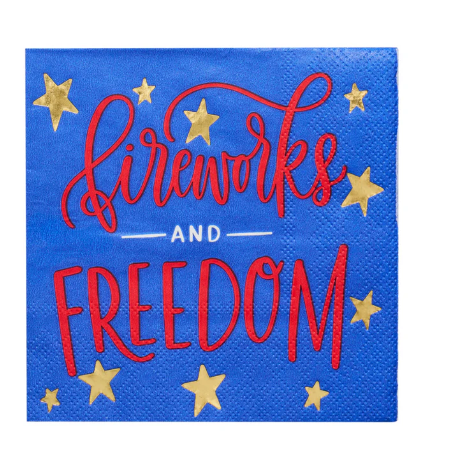 Modern Patriotic Cocktail Napkins