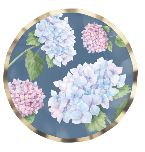 Wavy Hydrangeas Salad Plate