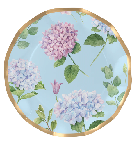Wavy Hydrangeas Dinner Plate
