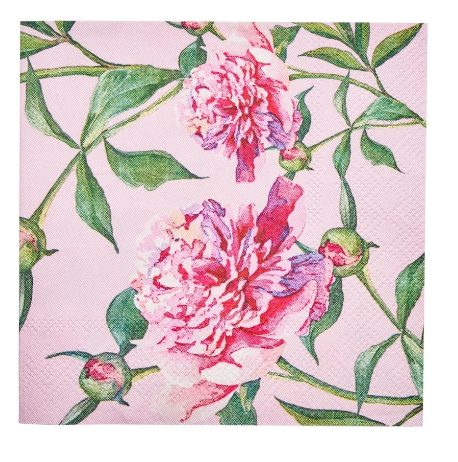 Pink Peony Cocktail Napkins