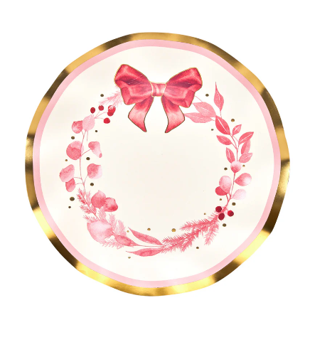 Pink Bows Salad Plate