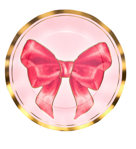 Pink Bows Dinner Plate
