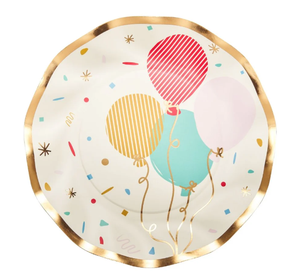 Wavy Let's Celebrate Salad Plate