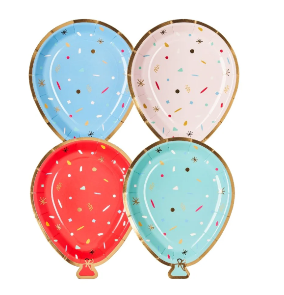 Balloon Shaped Let's Celebrate Salad Plate