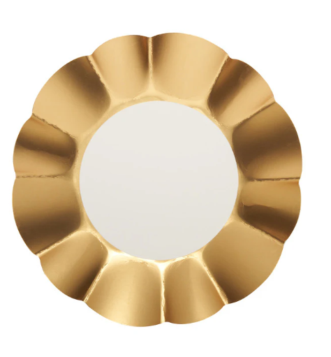 Scalloped Gold & White Appetizer Bowl