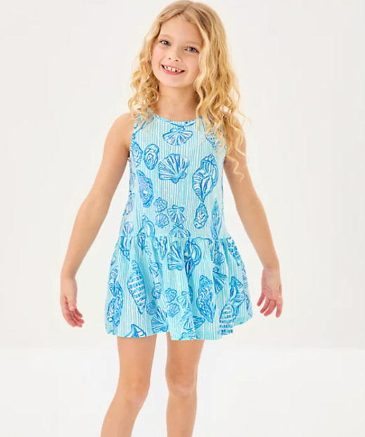 Mini Dixi Dress | Fresh Water Blue Cool As Shell