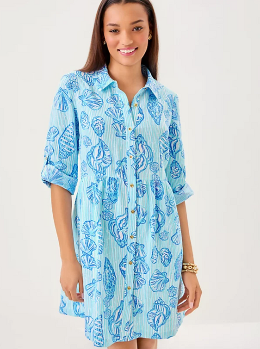 Shaela Dress |  Fresh Water Blue Cool As Shell