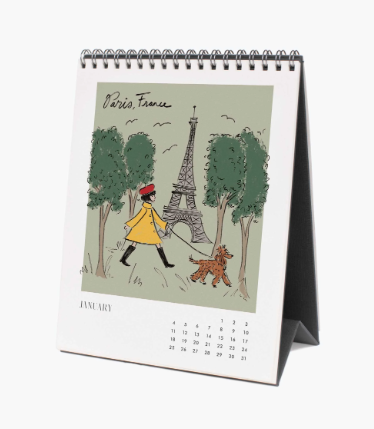 2026 Travel Sketchbook Desk Calendar