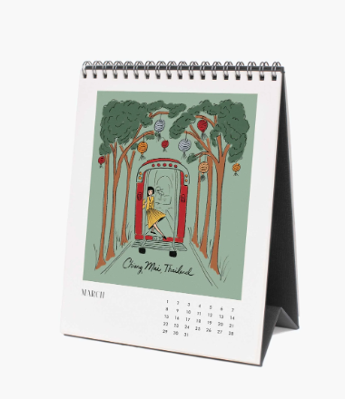 2026 Travel Sketchbook Desk Calendar