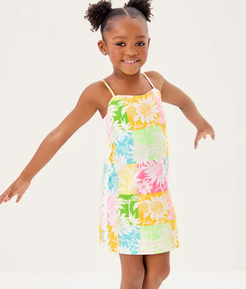 Mini Shelli Dress | Multi Via Sunny Sunflowers