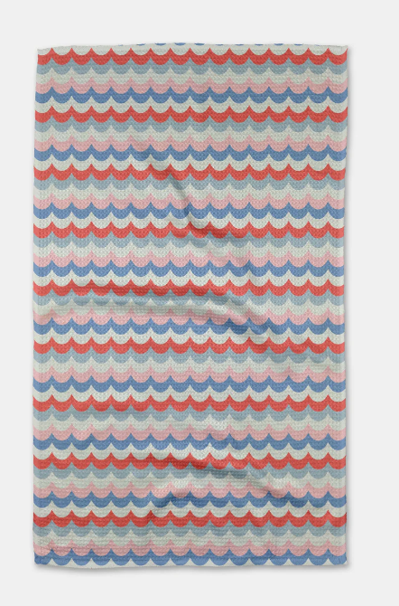 Geometry Tea Towel | Scallop Stripes