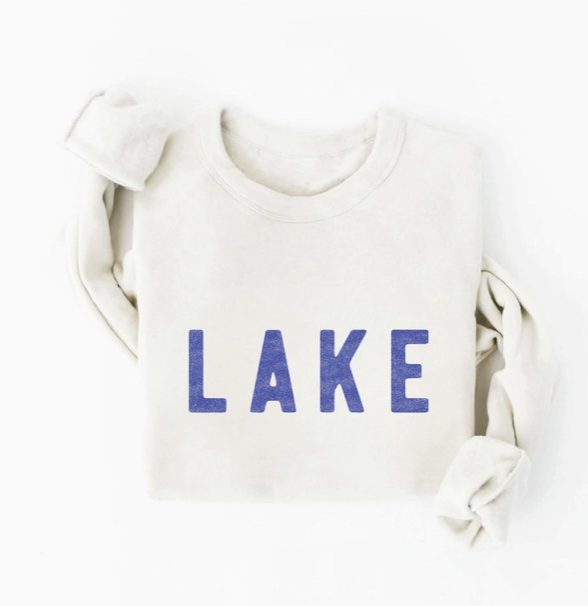 Vintage White LAKE Sweatshirt