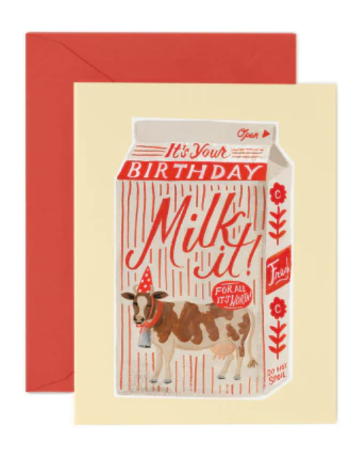 Milk It Birthday Card