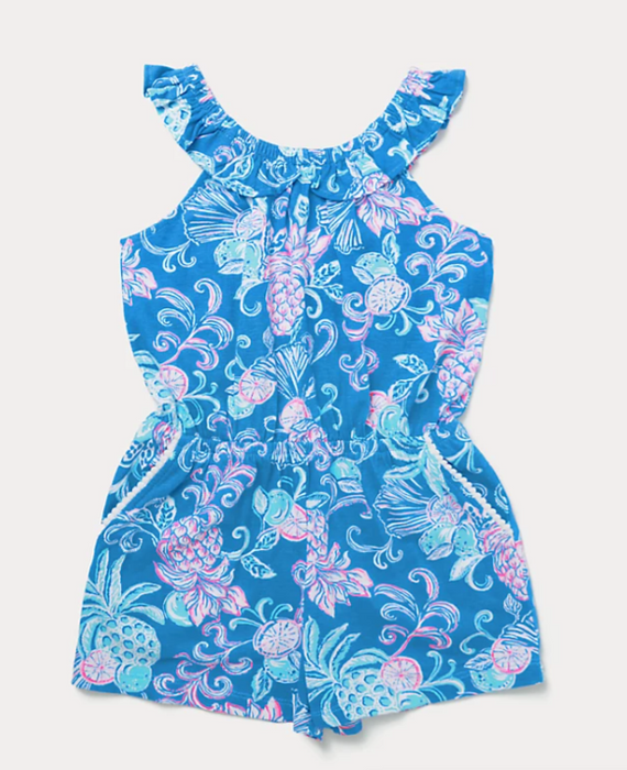Yardley Romper | Sunwashed Blue Citrus Crush