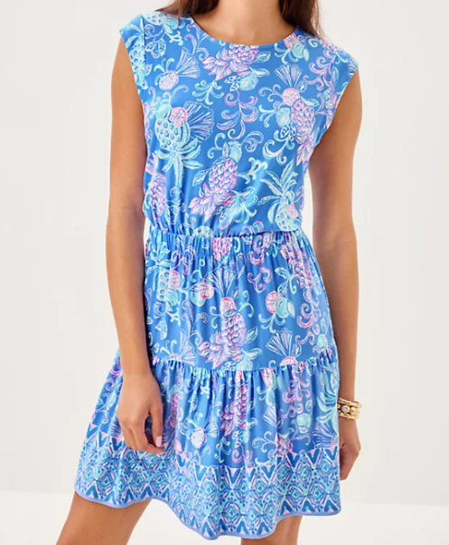 Danville Dress | Sunwashed Blue Citrus Crush