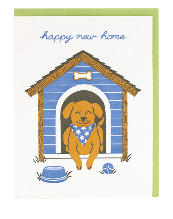 Dog House New Home Card
