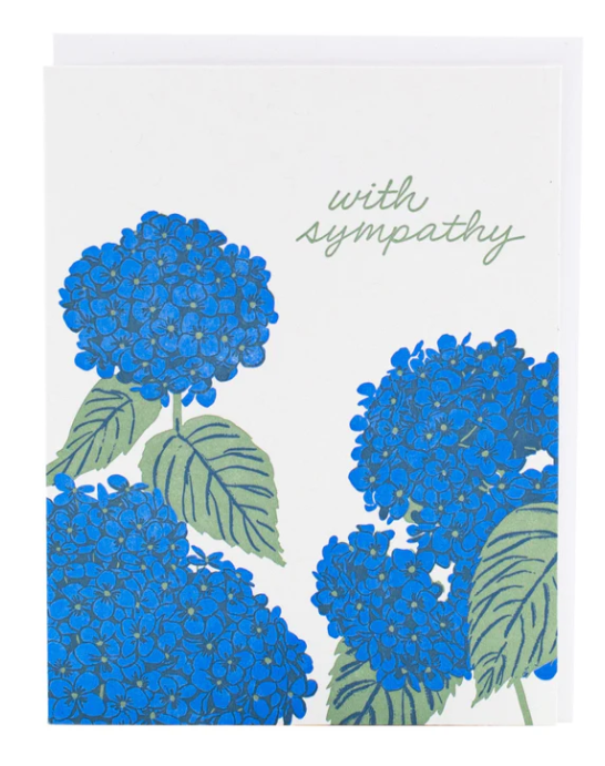 Blue Hydrangea Sympathy Card