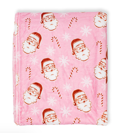 Pink Candy Cane Cutie Throw Blanket