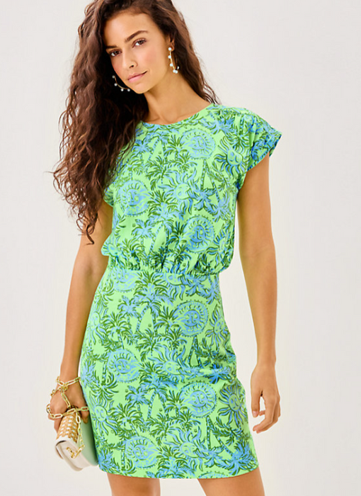 Melli Blouson Dress | Cool Mint Catchin Rays